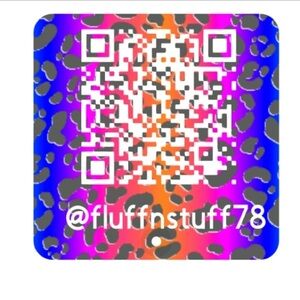 Custom 100 Count Blue Outside Multi Color Hand Made Qr stickers